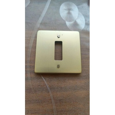 Placca alluminio color oro 1 posto/foro Vimar 7000 Stelvio Saturnia