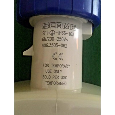 Adattatore triplo 2P+T S/CAVO IP66 16A SCAME art. 606.3505-062