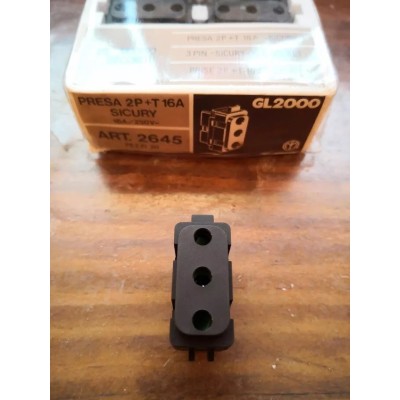 Presa 16A marrone Legrand Molveno GL2000 art. 2645