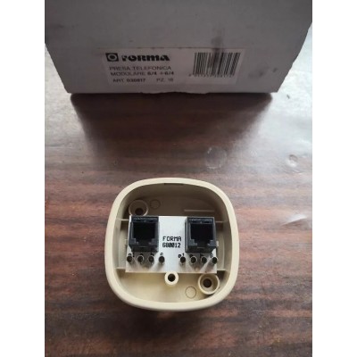 Presa telefonica Modulare Doppio Plug RJ11 6P Forma
