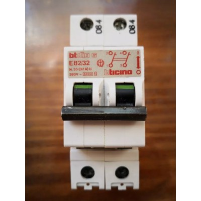 Bticino Btdin 6 Magnetotermico 32A 1P+N 380V art. E82/32
