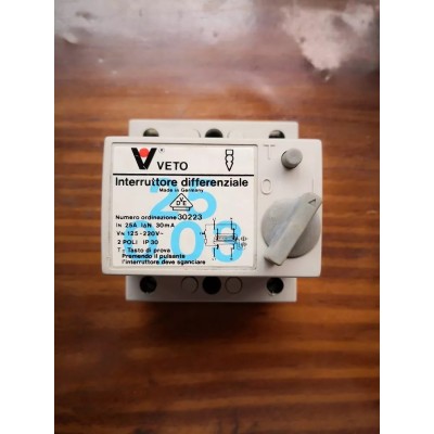 Veto Differenziale Salvavita 25A 220V 0,03A art. 30223
