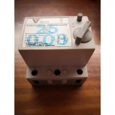 Veto Differenziale Salvavita 25A 220V 0,03A art. 30223