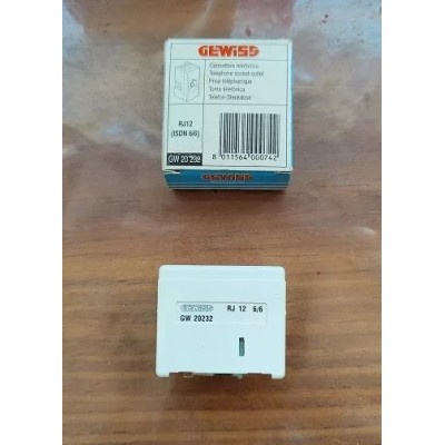 Presa telefonica e dati RJ12 Gewiss System art. 20 232