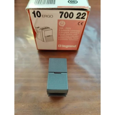 Pulsante luminoso rosso 10A Legrand ERGO art. 700 22
