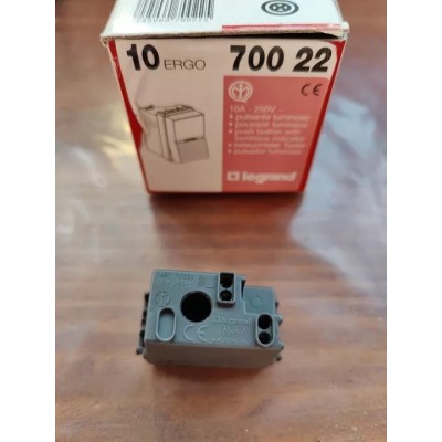 Pulsante luminoso rosso 10A Legrand ERGO art. 700 22