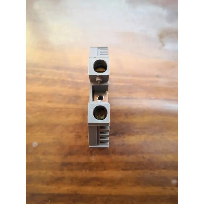 Morsetto a vite barra guida DIN 10mm² 600V 80A grigio