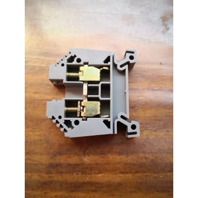 Morsetto a vite barra guida DIN 10mm² 600V 80A grigio