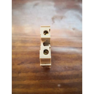Morsetto a vite barra guida DIN 10mm² 600V 70A beije