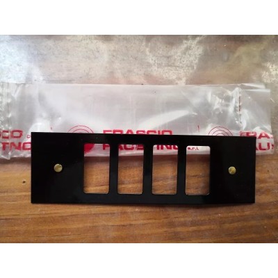 Placca Maschera Nera 4 posti/fori per Bticino Magic Frascio Faustino