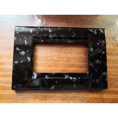 Placca metallo nero Africa 3 posti Marlanvil serie Thema