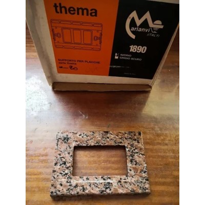 Placca metallo marmo misto 3 posti Marlanvil serie Thema