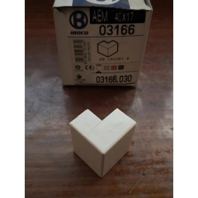 Angolo esterno per canalina 40x17 Bocchiotti Iboco art. 03166