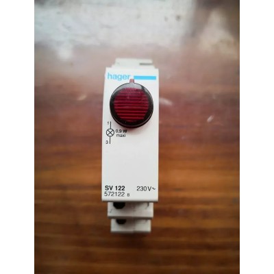 Hager Interruttore di Circuito Rosso 0,9W 250V art. SV122