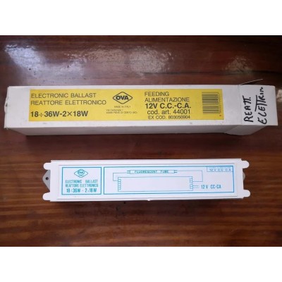 Reattore elettronico 18-36W 2x18W 12V OVA art. 44001