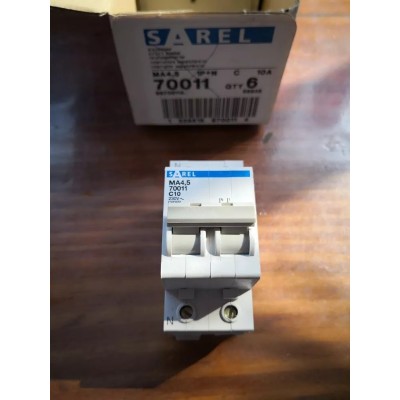 Sarel Magnetotermico MA4,5 2 moduli 1P+N 10A 230V art. 70011