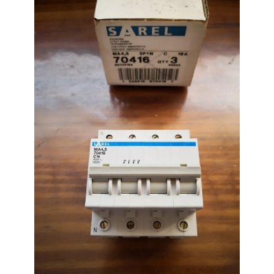 Sarel Magnetotermico MA4,5 4 moduli 3P+N 16A 400V art. 70416