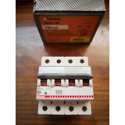 Bticino Btdin 60 Magnetotermico 4 moduli 25A 400V F84/25