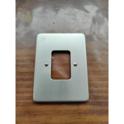 Placca in alluminio anodizzato 2 posti Bticino serie Piuma art. 8115