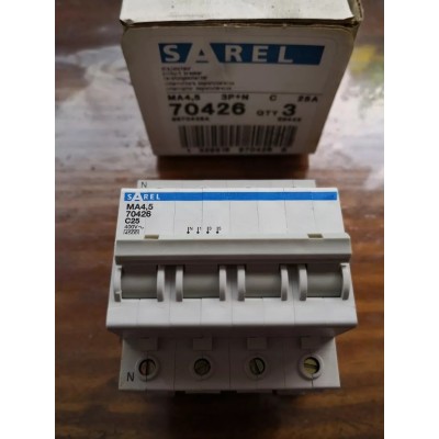 Sarel Magnetotermico MA4,5 4 moduli 3P+N 25A 400V art. 70426