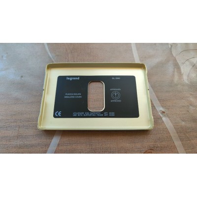 Placca in alluminio color oro 1 posto/foro Legrand Molveno GL2000