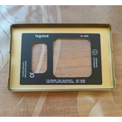 Placca alluminio color bronzo Schuko Legrand Molveno GL2000 art. 1378.7