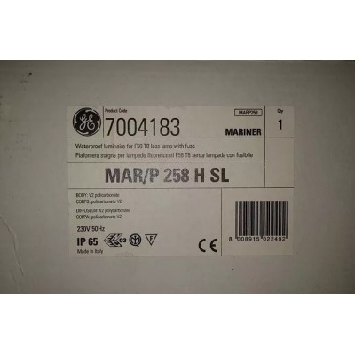 Plafoniera Neon Stagna 2x58W IP65 General Electric Modello Mariner