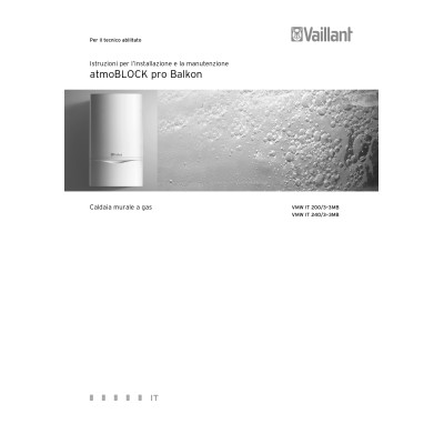 Manuale istruzioni installazione caldaia Vaillant atmoBLOCK pro Balkon