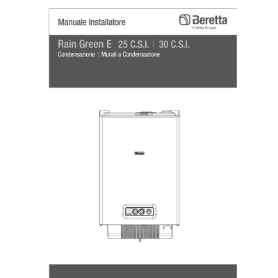 Manuale istruzioni installazione caldaia Beretta RAIN Green E 25 e 30 C.S.I.