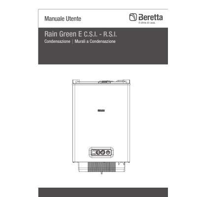 Manuale istruzioni d'uso utente caldaia Beretta RAIN Green E 25 e 30 R.S.I.