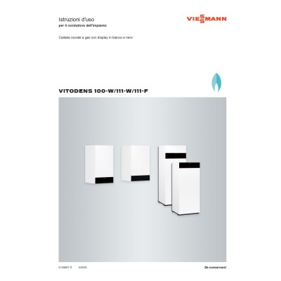 Manuale d'uso utente caldaia Viessmann Vitodens 100-W 111-W 111-F