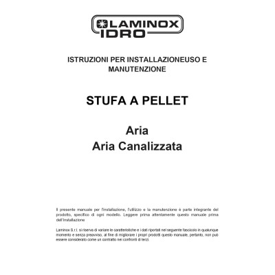 Manuale installazione e d'uso caldaia pellet Laminox Fabiola Silent Air
