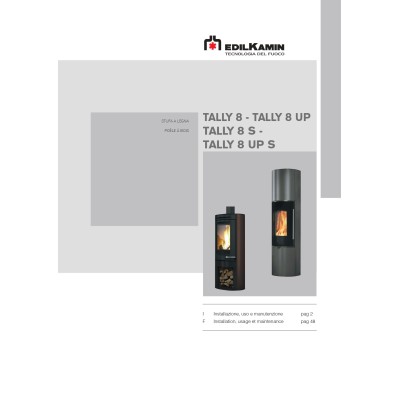 Manuale installazione e uso utente caldaia pellet EdilKamin TALLY 8 - TALLY 8 UP