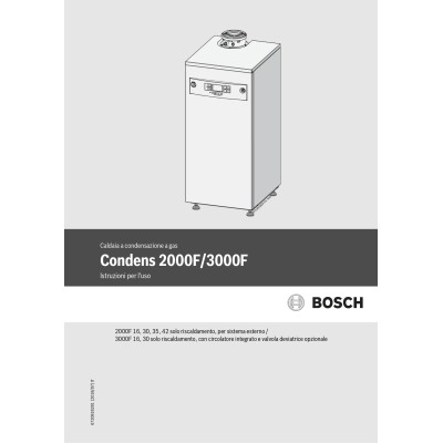 Manuale istruzioni d'uso utente caldaia condensazione BOSCH Condens 2000F/3000F