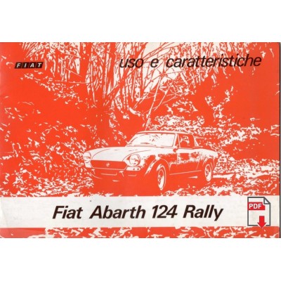 Manuale uso manutenzione istruzioni italiano vettura Fiat 124 Abarth Rally
