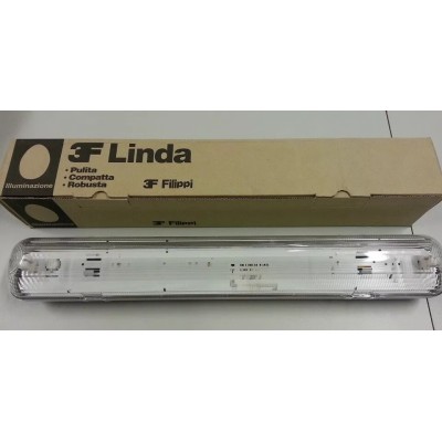 Plafoniera Neon stagna 1x58W 3F Filippi Modello Linda