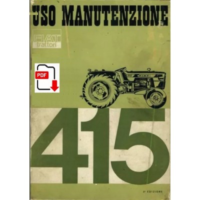 Manuale uso manutenzione libretto di istruzioni in italiano trattore Fiat 415