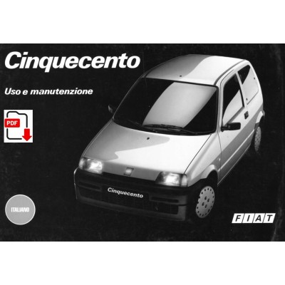 Manuale uso manutenzione istruzioni italiano vettura Fiat 500 del 1992