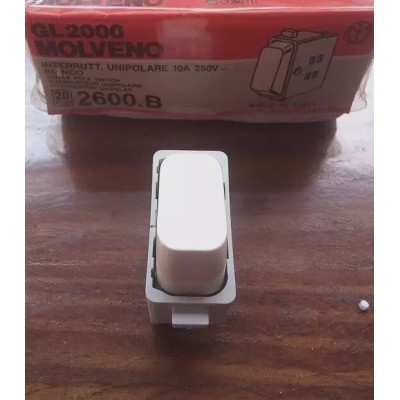 Interruttore bianco Legrand Molveno GL2000 art. 2600B