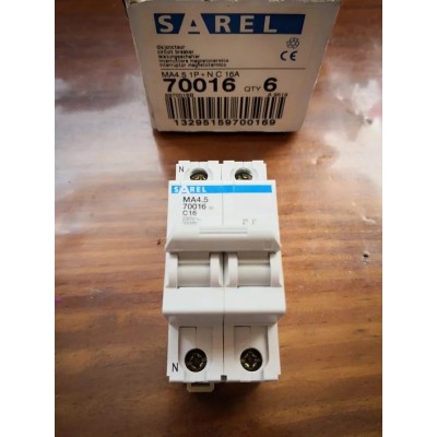 Sarel Magnetotermico MA4,5 2 moduli 1P+N 16A 230V art. 70016