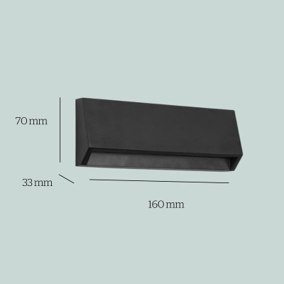 Applique LED da esterno 3W Luce bianca neutra 4000K colore nero Forlight