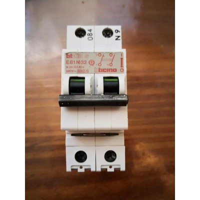 Bticino Btdin 6 Magnetotermico 32A 1P+N 220V art. E81N/32