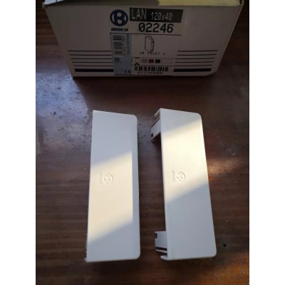 Coppia tappi per canalina 120x40 Bocchiotti Iboco art. 02246