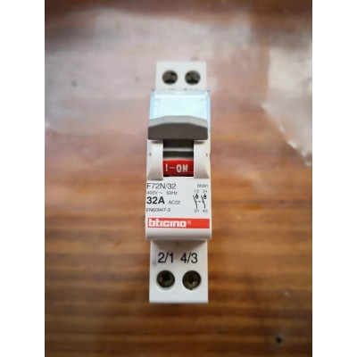 Bticino Btdin Sezionatore 1 modulo 32A art. F72N/32