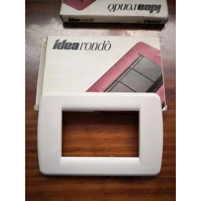 Placca plastica bianca Rondò 3 posti Vimar serie Idea