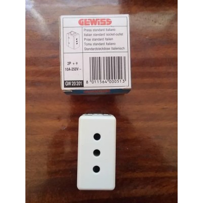 Presa 10A Gewiss System art. GW 20201
